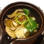 山荘無量塔 - 夕食：椀（九絵 土瓶蒸し 柚子 香母酢）