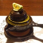 山荘無量塔 - 夕食：椀（九絵 土瓶蒸し 柚子 香母酢）