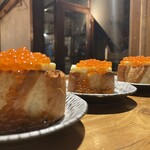 Fermented butter toast with salmon roe