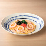 오징어 이 일본식 크림 스파게티