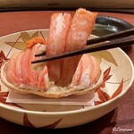 御料理 寺沢 - 香箱蟹の脚肉