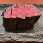 御料理 寺沢 - 江刺牛のフィレ肉の備長炭焼