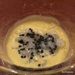 御料理 寺沢 - キャビアと障泥烏賊を混ぜ和えて