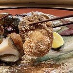 御料理 寺沢 - 牡蠣のおかき揚げ