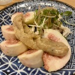 Shunsai Sugaya - イチジクと蒸し鶏の胡麻味噌