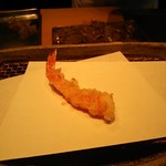 みかわ 是山居 - 巻き海老１　中はレアーというそれですね。