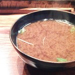 みかわ 是山居 - 天麩羅屋さん定番のしじみの赤味噌のお味噌汁