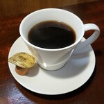 キッチン ブルー グローブ - ホットコーヒーのアップ