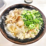 松屋 - 油かすうどん、ネギ