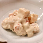 花いち - えびと柿の胡麻だれ