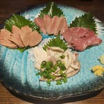 Teppanyaki Towa - 島根県産石見ポークの肉刺し盛り合わせ