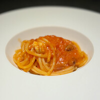 malca - 北海道産 白子とナッツのアラビアータ、スパゲッティ