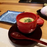 鮨と天草大王 天音 - ◆茶碗蒸し（天草大王＆あおさ）