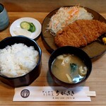 ちがさき - 上ロースカツ定食(税込1590円)