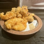 五十棲 - ⑤丹波しめじと鱈の天ぷら 850円