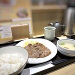 たんやHAKATA - ◆牛タン朝定食（780円：税込：カード可）・・5～6分で提供されます。珈琲はセルフで無料。