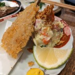 居酒屋 ちょーちょ - 鯵フライ&ポテサラ385円