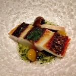 Libertemps - 黒鯛のポワレ　アオサ海苔風味⭐️アオサ海苔のまろやか苦味⭐️とろみを付けて下さっているので黒鯛の身に良く絡みます♪