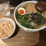 葉隠 - 菊+大盛+季節のご飯（シャケご飯）
