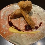 室町 和久傳 - 松茸と海老芋のフライ