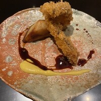 室町 和久傳 - 松茸と海老芋のフライ