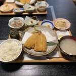 波平食堂 - アジフライ定食