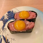 すし江戸 - うずら鉄火