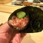 Sushi Taira - 中落ち　胡瓜　海苔巻き