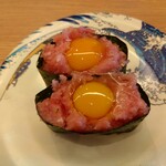 すし江戸 - うずら鉄火