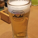 Jukusei Shouyu Ra-Men Kyabeton - いつでもどこでも生ビール (税込み 539円)