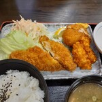 かつ亭膳 - チキンカツ　里芋コロッケ　コーン揚げ