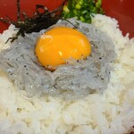 三河一色漁港食堂やまげん - 料理写真:生シラス丼のアップ