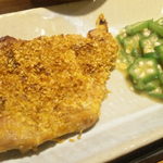丸の内 タニタ食堂 - 豚肉の南部焼きとおくらの何か