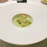 エートルアレーズ - アワビとカブラのリゾット