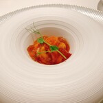 エートルアレーズ - オマール海老とウニ、カリフラワーのムース