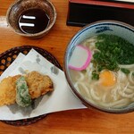 224699935 - たまごうどん／かしわ天ハーフ