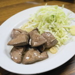 どてやき下條 - 2013.10 レバー塩焼半分（400円）