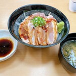 那珂湊　海鮮丸 - まぐろステーキ丼　ご飯少なめ