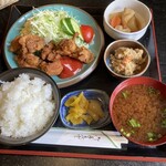 朝野 - 唐揚げ定食　¥1.100