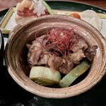 レストラン櫻 - 和牛と茄子の鼈甲飴かけ