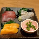 夢庵 - 刺身４種盛り