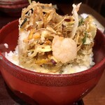Izawa - 海老や野菜のかき揚げ、季節にて野菜変わります