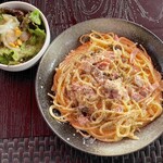 アル ガンベリーノ - パスタランチ　●ローマ名物 スパゲッティ アッラ カルボナーラ　1000円