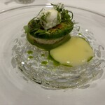 レストラン ラ・フロレゾン・ドゥ・タケウチ - 後かけのソースの演出よいです