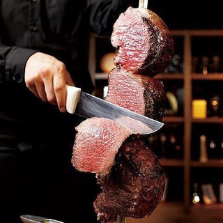 ★2 kinds of all-you-can-eat included★Japanese black beef Churrasco course 5,000 yen★