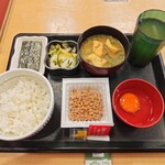 なか卯 - こだわり卵の納豆朝食（ごはん小盛）［340円］ 