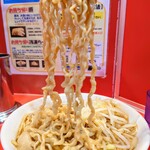 麺屋 桐龍 - らーめん ミニ 890円
            
            お約束の極太ですが、特有のゴワゴワ感は弱め！
            モチモチしています。
            そしてナント！啜ることも可能で、ナント！
            のど越し良いです！！
            G系の麵で、初体験の驚きでした。