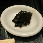 京都　つる家　茶房 - 生麩ぜんざい（昆布の佃煮、2013年10月）