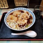 ときわ朝日 - 玉ねぎ天うどん。