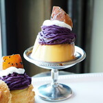 フェブズ コーヒー&スコーン - 紫芋モンブランセット（2150円）